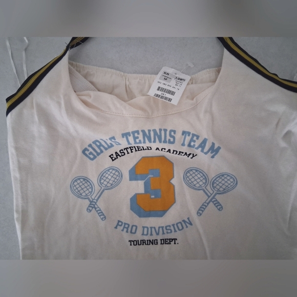 NWT H&M LOGG Sport/ Cream Orange Halter Neck Midi Dress/ Tennis/ Size US M - Picture 11 of 11